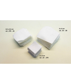 Bavlněné čistící hadříky 30x30 mm, pro ráže .22 až .270 - bal. 1000 ks Bavlněné čistící hadříky 30x30 mm, pro ráže .22 až .270 - bal. 1000 ks